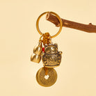 FuAttract Luck Prosperity & Protection Brass Maneki Neko Cat Keychain - image 2