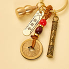 FuAttract Wealth Luck & Protection Ruyi Golden Cudgel Wealth Token Keychain With Five Emperor Coins And Calabash - image 1