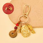 FuAttract Wealth Protection & Prosperity Brass Dragon Pixiu Chinese Zodiac Calabash Keychain - Snake - image 10