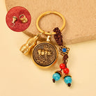 FuAttract Wealth Fortune Pixiu Chinese Zodiac Calabash Cinnabar Brass Keychain - Pig - image 11