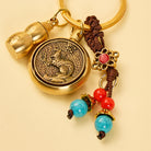 FuAttract Wealth Fortune Pixiu Chinese Zodiac Calabash Cinnabar Brass Keychain - image 12