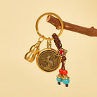 FuAttract Wealth Fortune Pixiu Chinese Zodiac Calabash Cinnabar Brass Keychain - image 13