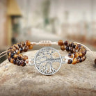 FuAttract Growth Balance & Connection Handmade Woven Tree of Life Bohemian Bracelet - Yellow Tiger Eye - Silver - image 9