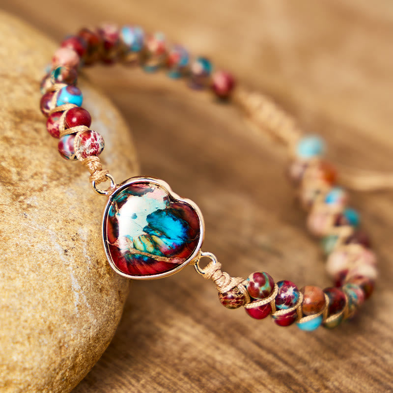 FuAttract Love & Balance Emperor Stone Wishful Heart Bracelet - Red Imperial Stone - image 0