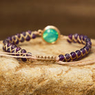 FuAttract Balance Grounding & Protection Natural Opal Amethyst Double Layer Woven Bracelet  - image 2