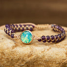 FuAttract Balance Grounding & Protection Natural Opal Amethyst Double Layer Woven Bracelet  - image 3