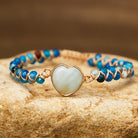 FuAttract Communication Calm & Emotional Balance Amazonite & Sodalite Heart Bracelet - image 2
