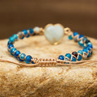 FuAttract Communication Calm & Emotional Balance Amazonite & Sodalite Heart Bracelet - image 3
