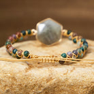FuAttract Clarity Balance & Energy Vintage India Agate Diamond Shape Woven Bracelet - image 3