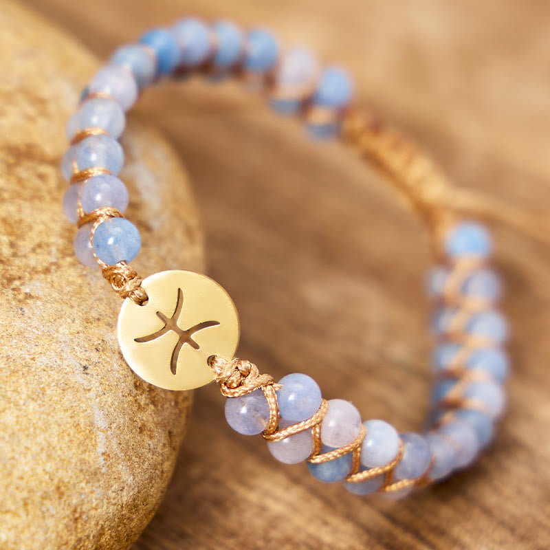 FuAttract Love Connection & Balance Natural Stone Stainless Steel Zodiac Signs Couple Bracelet - image 1