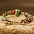 FuAttract Love Harmony & Emotional Balance Natural Rainbow Emperor Stone Heart Bracelet - image 7
