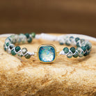 FuAttract Balance Growth & Calm Natural Moss Agate Opal Pendant Bracelet - Moss Agate - image 0