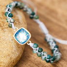 FuAttract Balance Growth & Calm Natural Moss Agate Opal Pendant Bracelet - image 1
