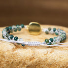 FuAttract Balance Growth & Calm Natural Moss Agate Opal Pendant Bracelet - image 3