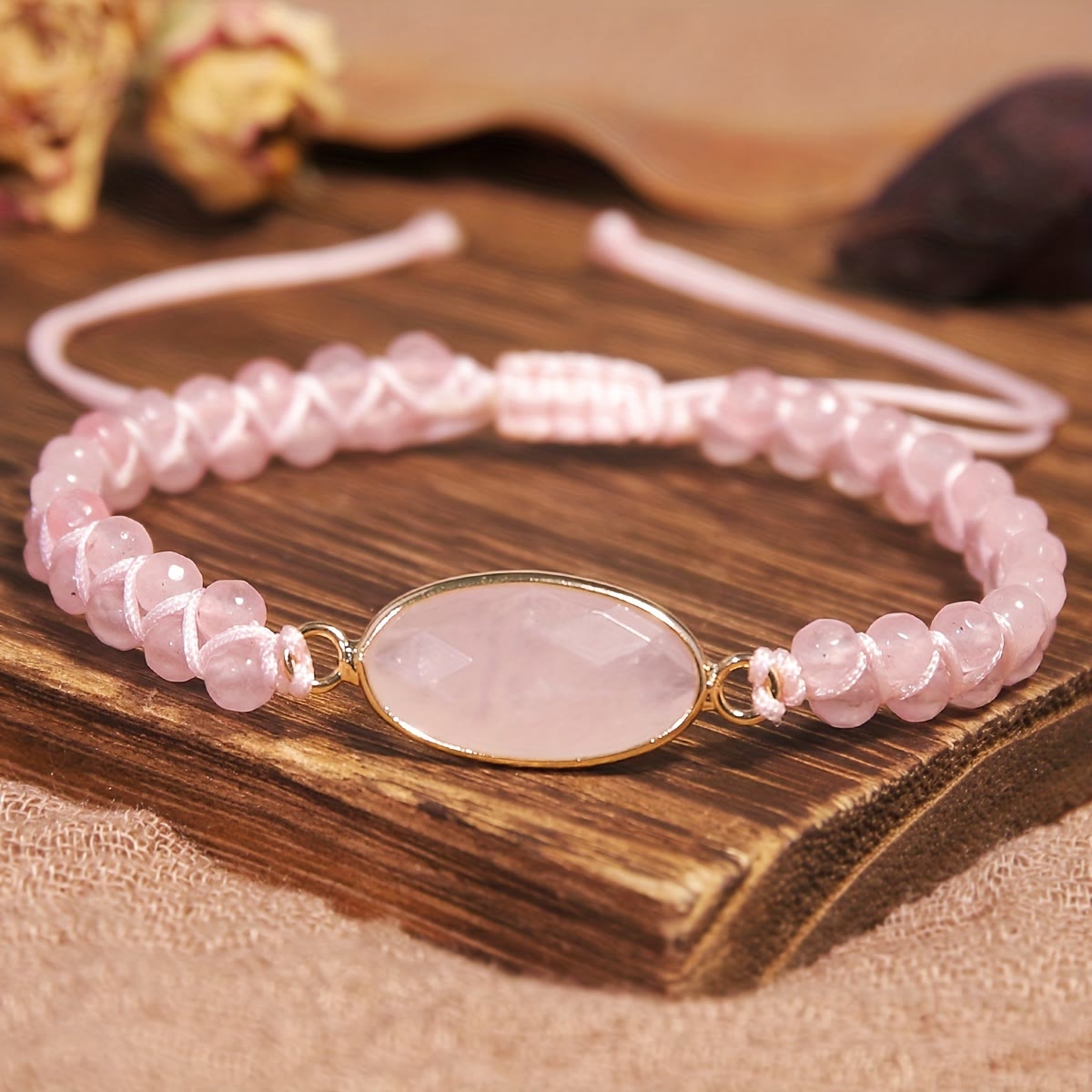 FuAttract Clarity Balance & Energy Natural Amethyst Healing Bracelet - Rose Quartz with Pink Line - image 15