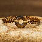FuAttract Confidence Protection & Courage Tiger Eye Circle Charm Adjustable Bracelet - image 3