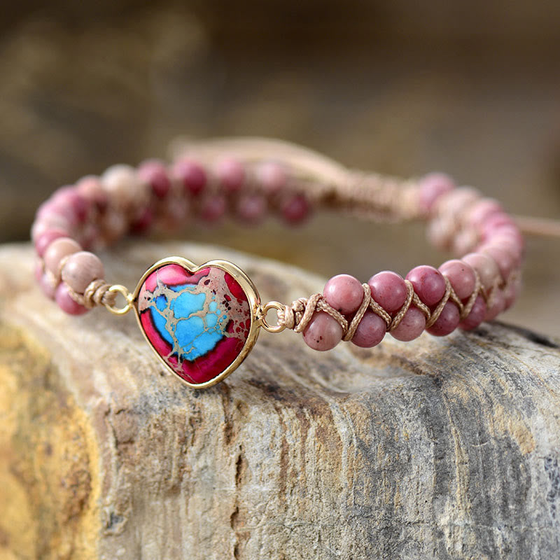 FuAttract Love & Balance Emperor Stone Wishful Heart Bracelet - Red Pattern - image 10