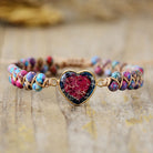 FuAttract Love & Balance Emperor Stone Wishful Heart Bracelet - Purple Blue Imperial Stone - image 12