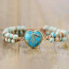 FuAttract Love & Balance Emperor Stone Wishful Heart Bracelet - Turquoise - image 23