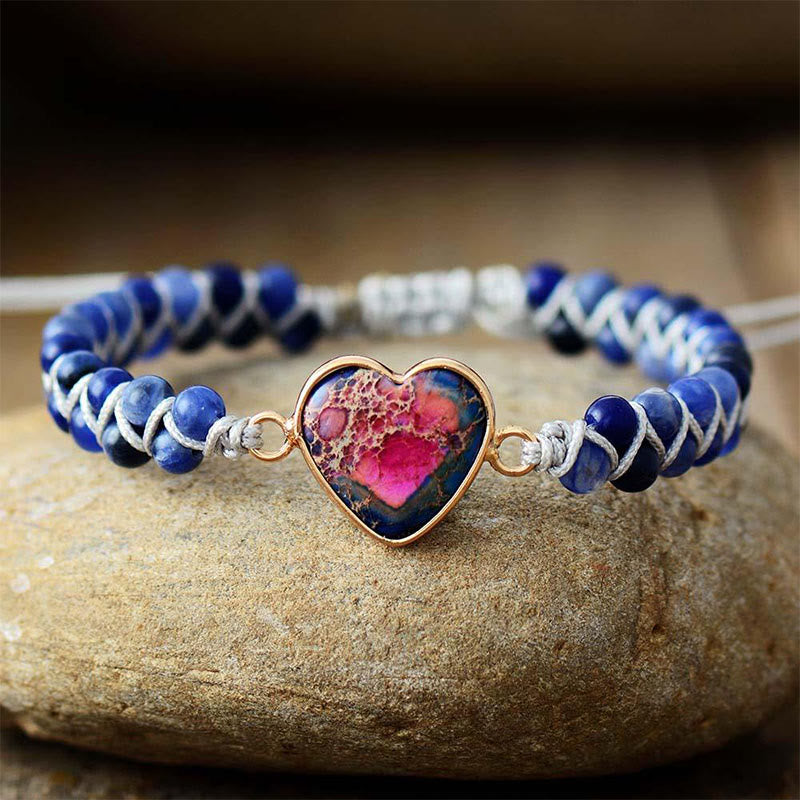 FuAttract Love & Balance Emperor Stone Wishful Heart Bracelet - Blue - image 13