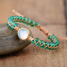 FuAttract Balance Grounding & Protection Natural Opal Amethyst Double Layer Woven Bracelet  - Green Agate - image 14