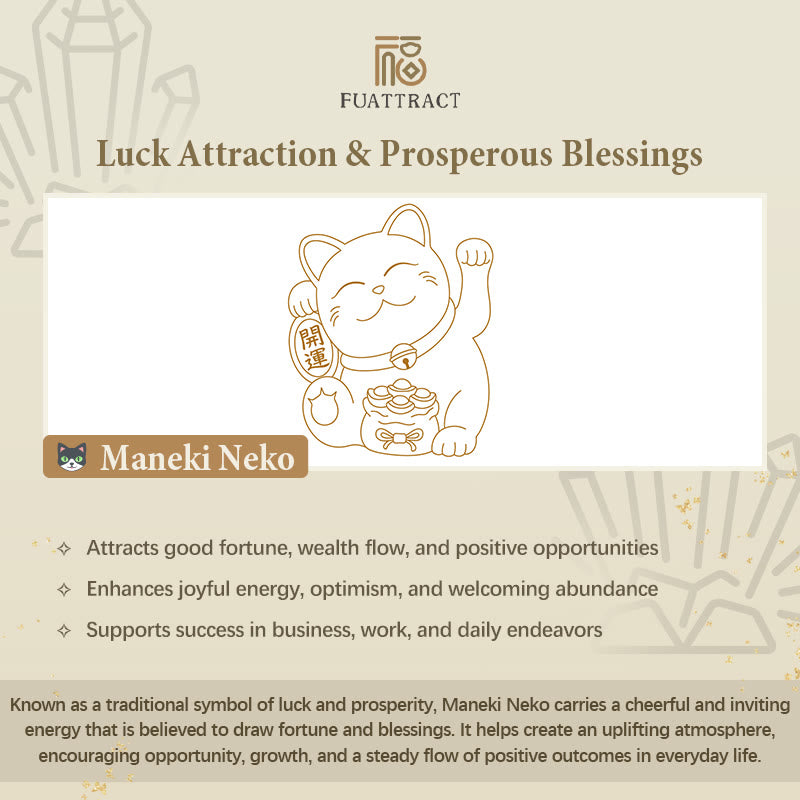 FuAttract Luck Protection & Prosperity Maneki Neko Bell Keychain - image 3