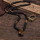 FuAttract Courage Focus Strength & Abundance Black Obsidian Tiger's Eye Necklace - image 2