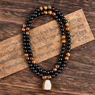 FuAttract Courage Focus Strength & Abundance Black Obsidian Tiger's Eye Necklace - image 4