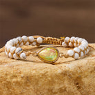 FuAttract Calm Communication & Emotional Balance White Turquoise Waterdrop Bracelet - White Turquoise - image 0