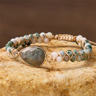 FuAttract Clarity Communication & Growth Natural Tree Agate Teardrop Pendant Bracelet Crystal - image 3