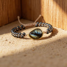 FuAttract Clarity Communication & Growth Natural Tree Agate Teardrop Pendant Bracelet Crystal - Hematite - image 10