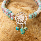 FuAttract Calm Communication & Balance Natural Amazonite Dreamcatcher Bracelet - image 3