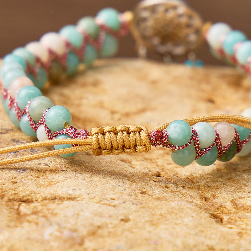 FuAttract Calm Communication & Balance Natural Amazonite Dreamcatcher Bracelet - image 4