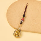 FREE Today: Luck Wealth & Prosperity Brass Fortune Calabash Keychain With Auspicious Cloud Cord - Keychain - image 0