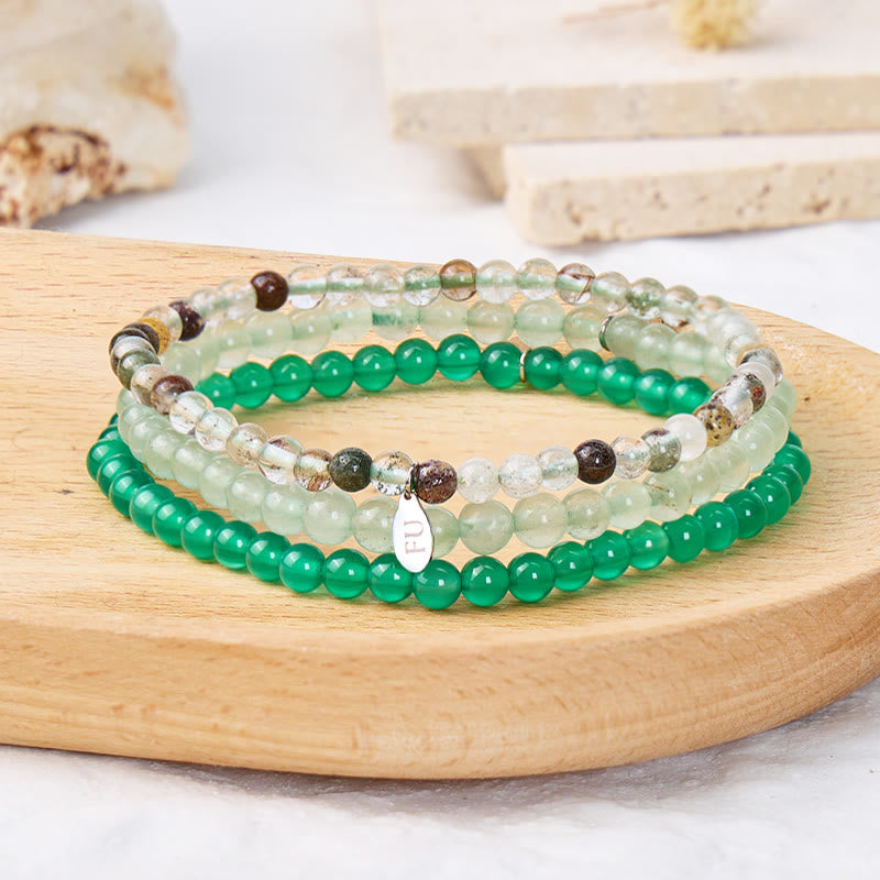 FuAttract Wealth Growth & Stability Taurus Zodiac Triple Layer Beaded Astrology Bracelet  - Taurus - image 0