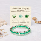 FuAttract Wealth Growth & Stability Taurus Zodiac Triple Layer Beaded Astrology Bracelet  - image 1