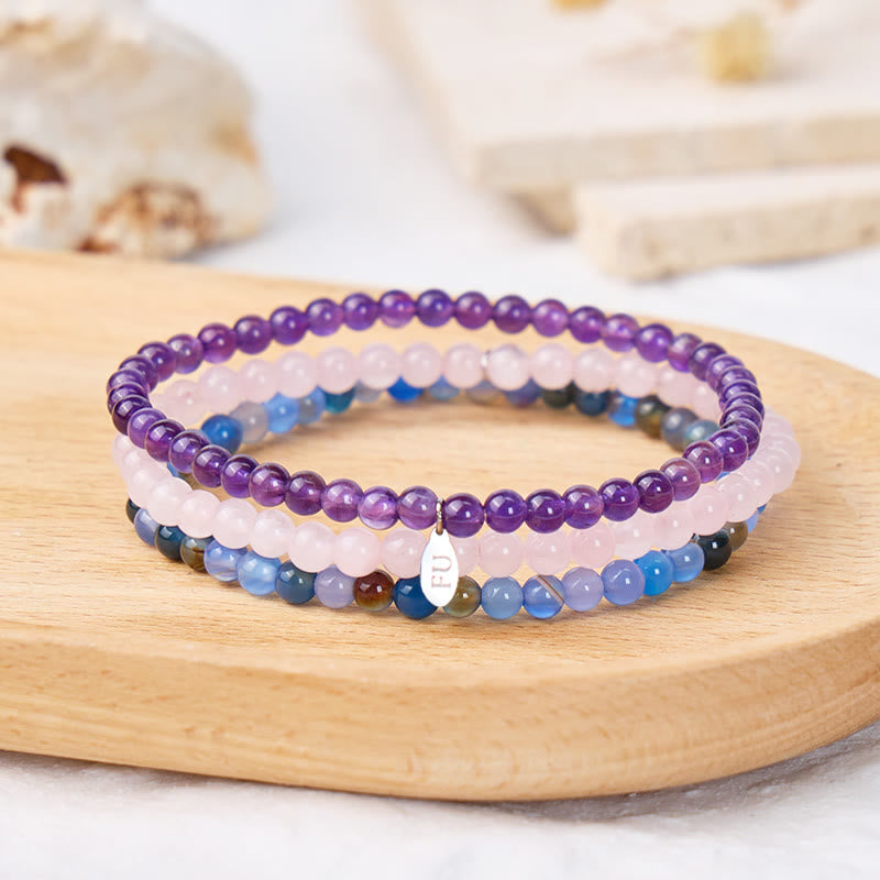 FuAttract Harmony Balance & Inner Peace Libra Zodiac Three Strand Crystal Bracelet - Libra - image 0
