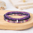 FuAttract Creativity Clarity & Innovation Aquarius Zodiac Three Layer Crystal Beaded Bracelet - Aquarius - image 0