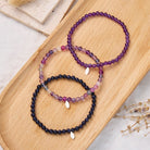 FuAttract Creativity Clarity & Innovation Aquarius Zodiac Three Layer Crystal Beaded Bracelet - image 2