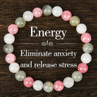 FuAttract Love & Harmony Natural Rose Quartz Colorblock Crystal Beaded Bracelet - Rose Quartz - image 0