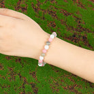 FuAttract Love & Harmony Natural Rose Quartz Colorblock Crystal Beaded Bracelet - image 3