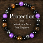FuAttract Protection Strength & Confidence Tiger Eye Amethyst Healing  Bracelet - Tiger Eye & Amethyst - image 0