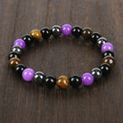 FuAttract Protection Strength & Confidence Tiger Eye Amethyst Healing  Bracelet - image 1