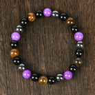 FuAttract Protection Strength & Confidence Tiger Eye Amethyst Healing  Bracelet - image 2