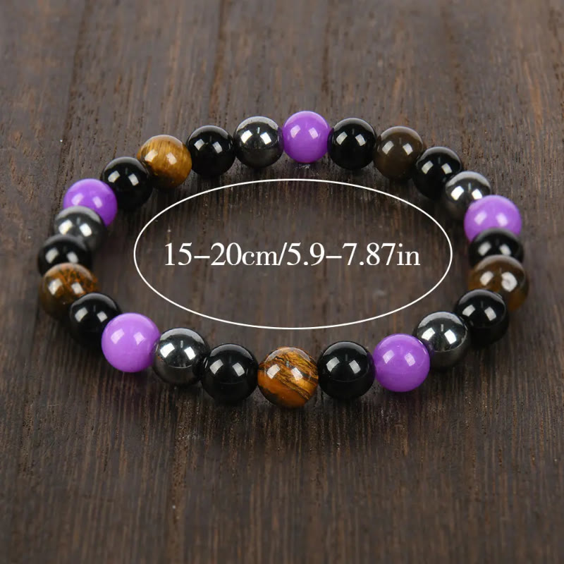 FuAttract Protection Strength & Confidence Tiger Eye Amethyst Healing  Bracelet - image 4
