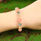 FuAttract Love Luck & Harmony Natural Strawberry Quartz Colorblock Charm Bracelet - image 3