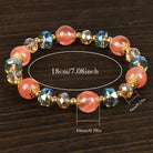 FuAttract Love Luck & Harmony Natural Strawberry Quartz Colorblock Charm Bracelet - image 5