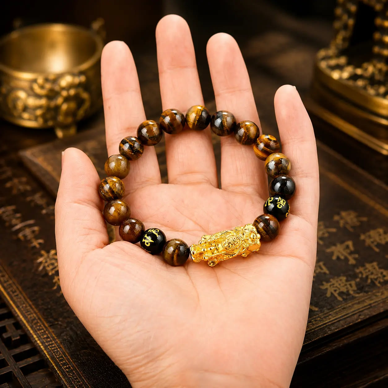FREE Today: Protection Confidence & Wealth Tiger Eye Pixiu Crystal Healing Bracelet For Men - image 4