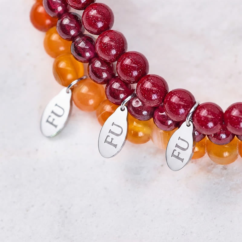 FuAttract Courage Confidence & Passion Aries Zodiac Triple Layer Beaded Astrology Bracelet - image 4