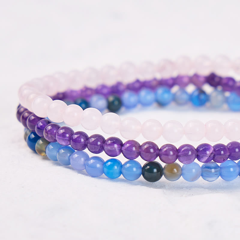 FuAttract Harmony Balance & Inner Peace Libra Zodiac Three Strand Crystal Bracelet - image 3
